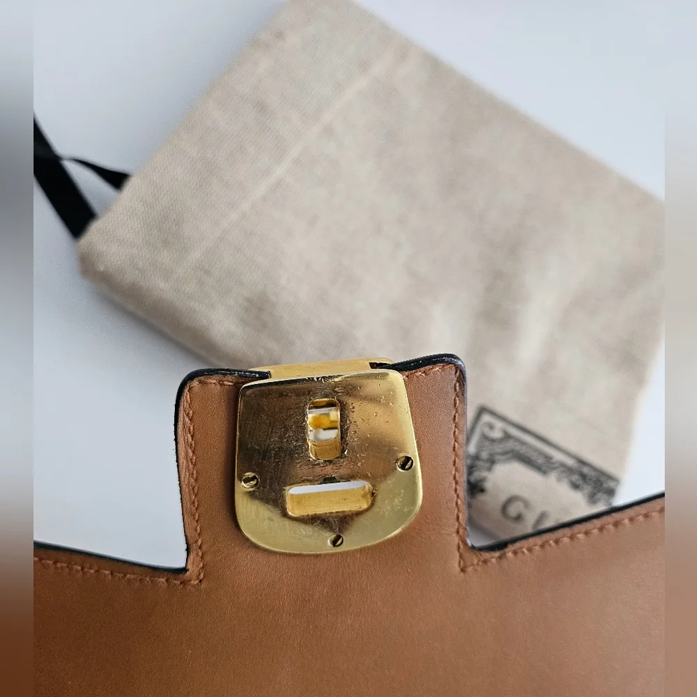 Gucci Brown All-leather Sherry Line Shoulder Flap Bag - Picture 12 of 15